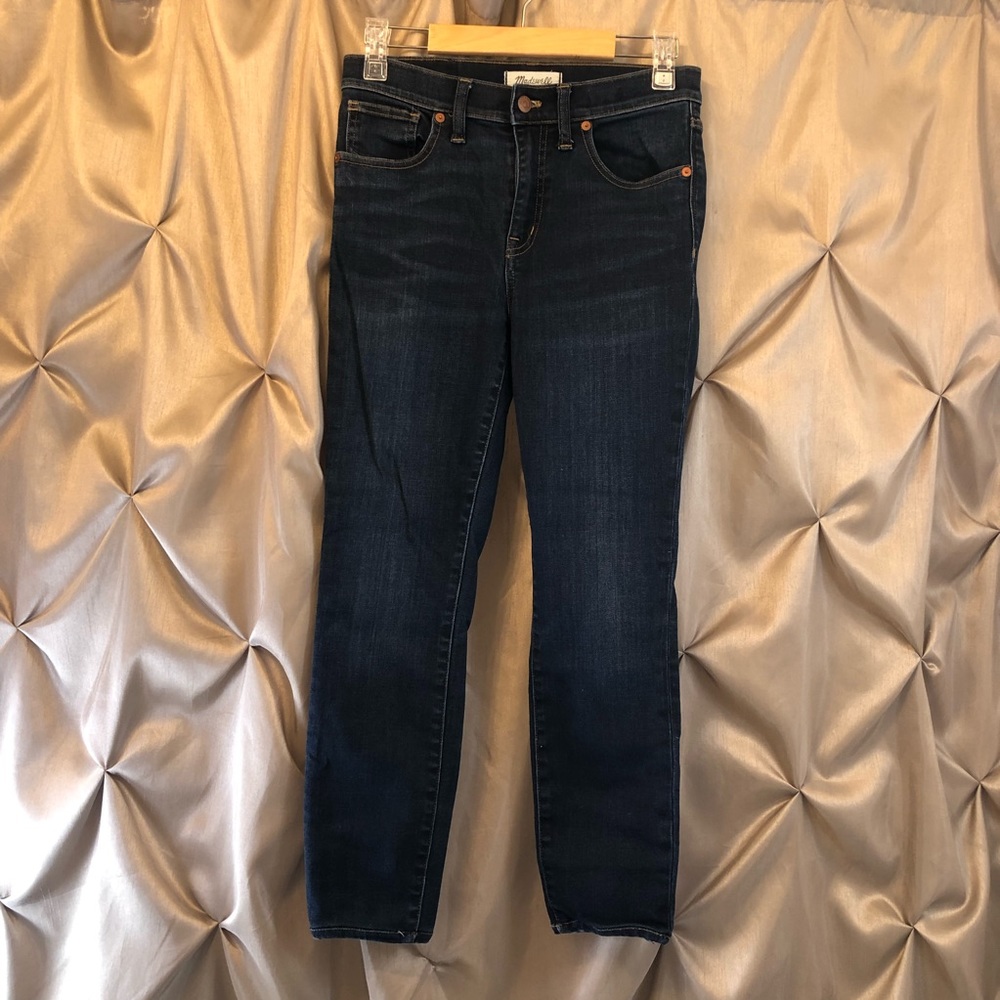 MADEWELL High Riser Skinny Skinny 9" Rise Size 27 Blue Jeans Denim Dark Wash